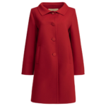 VALENTINO manteau long en laine femme rouge
