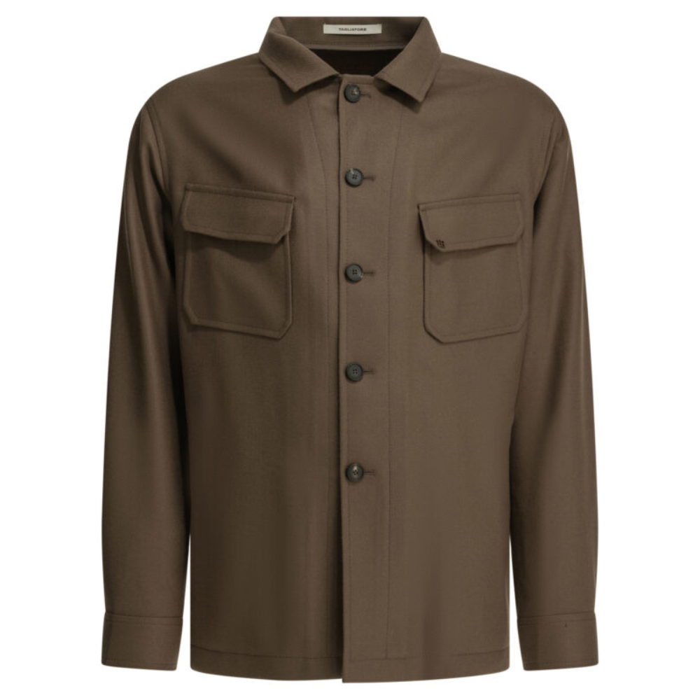 Sans titre (1000 x 1000 px) - 2026-07-17T180459.366 TAGLIATORE surchemise en laine homme marron – Image 1