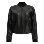 SEMPER blouson en cuir femme noir