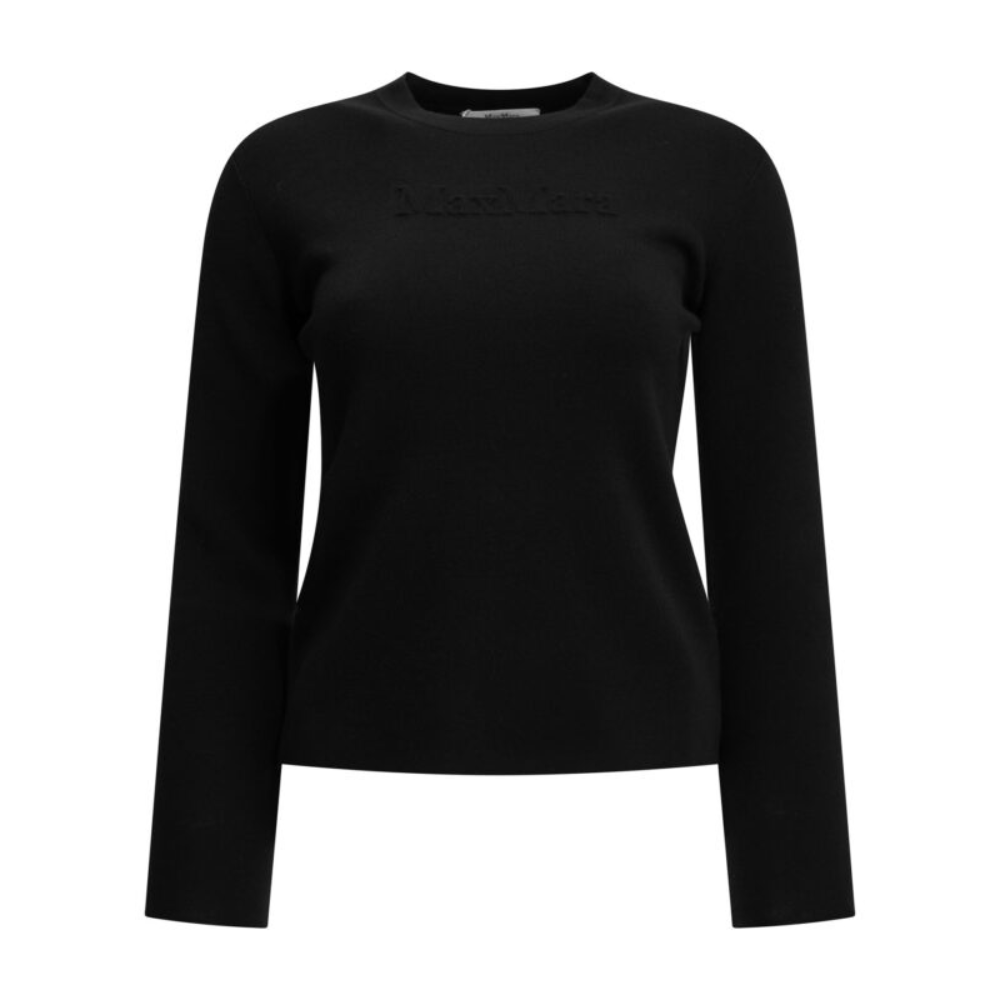 Sans titre (1000 x 1000 px) - 2026-08-03T200100.714 MAX MARA t-shirt en laine femme noir – Image 1