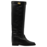 VIA ROMA 15 bottes en cuir femme noir