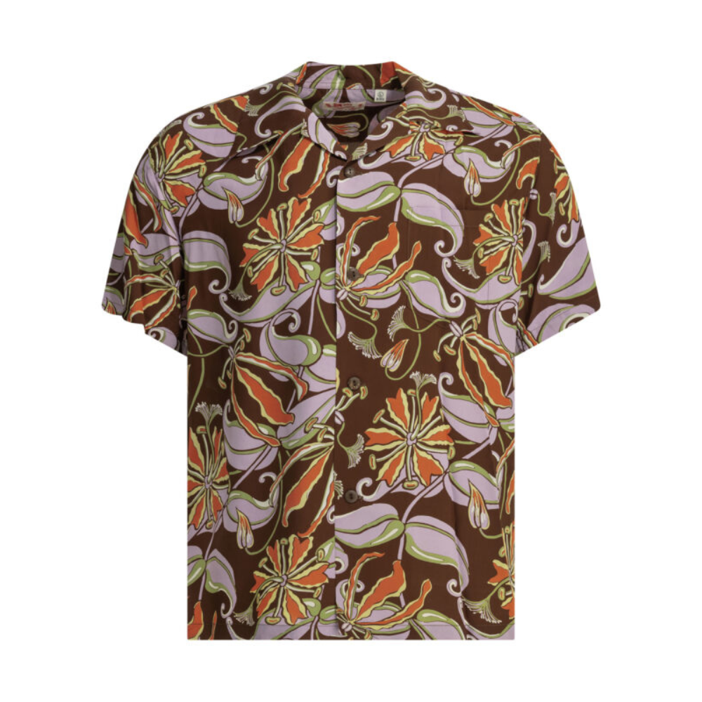 Sans titre (1000 x 1000 px) (72) SUN SURF chemise en rayonne homme marron – Image 1