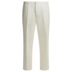 BRIGLIA 1949 pantalon en coton et lin homme blanc