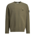 STONE ISLAND sweat-shirt en coton homme vert