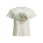 GANNI t-shirt en coton femme blanc