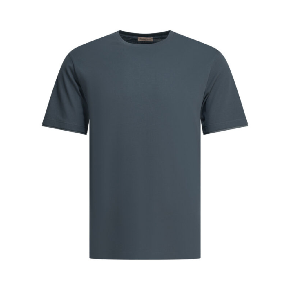 Sans titre (1000 x 1000 px) (77) HERNO t-shirt en coton homme bleu – Image 1