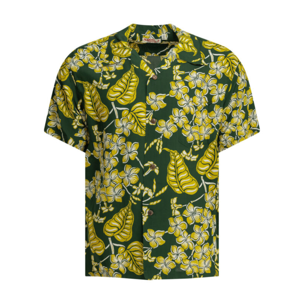 Sans titre (1000 x 1000 px) (78) SUN SURF chemise en rayonne homme verte – Image 1