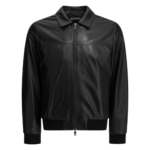 ALTUM veste en cuir homme noire