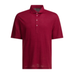 BRUNELLO CUCINELLI polo en lin et coton homme rouge