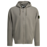 STONE ISLAND sweat à capuche en coton homme gris