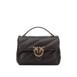 PINKO sac bandoulière en cuir femme marron