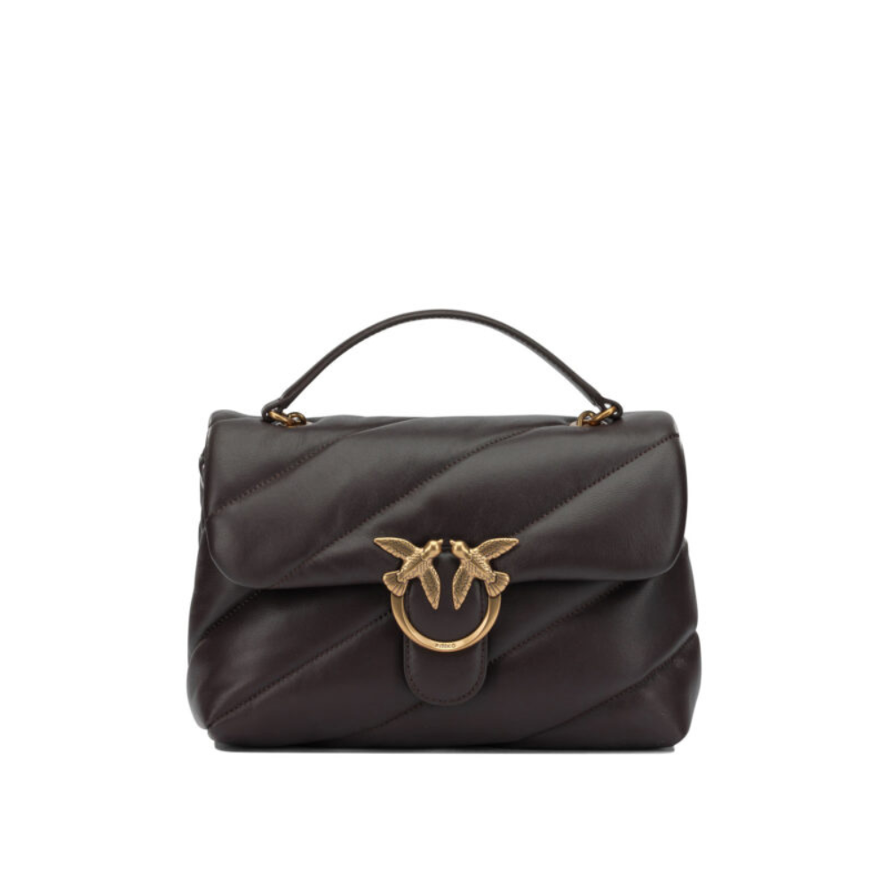 Sans titre (1000 x 1000 px) (80) PINKO sac bandoulière en cuir femme marron – Image 1