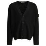 STONE ISLAND cardigan en laine homme noir