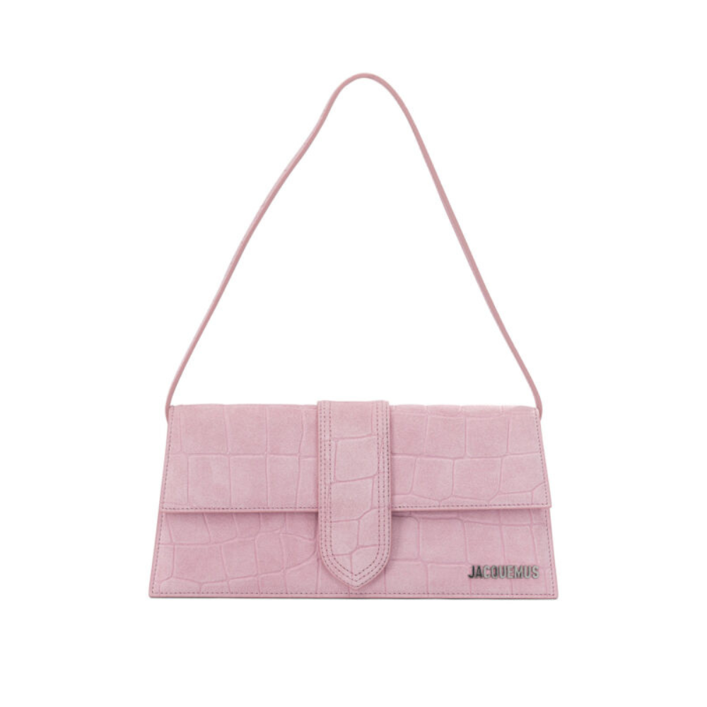 Sans titre (1000 x 1000 px) (81) JACQUEMUS sac porté épaule en suède femme rose – Image 1