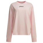 GANNI t-shirt manches longues coton femme rose