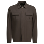 HERNO surchemise en coton homme marron