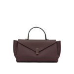 VALEXTRA sac à main moyen en cuir femme bordeaux