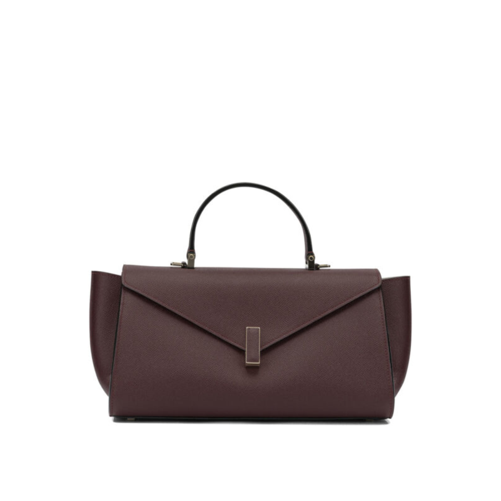 Sans titre (1000 x 1000 px) (84) VALEXTRA sac à main moyen en cuir femme bordeaux – Image 1