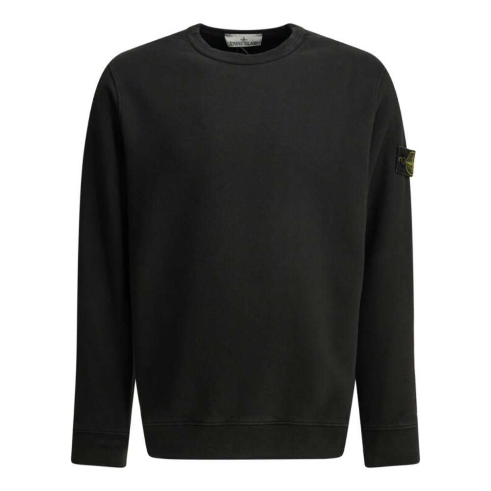 Sans titre (1000 x 1000 px) (85) STONE ISLAND sweat-shirt en coton homme noir – Image 1