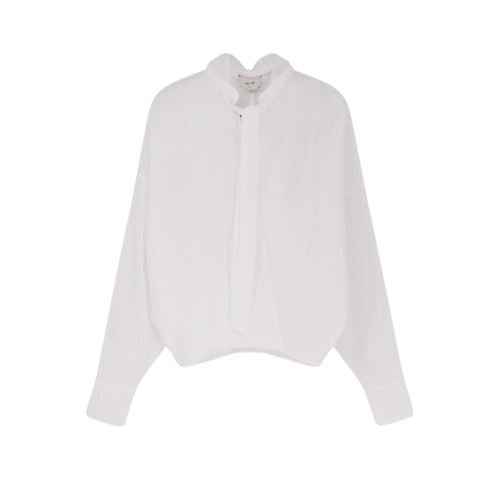 Sans titre (1000 x 1000 px) (86) ALYSI chemise en coton femme blanc – Image 1
