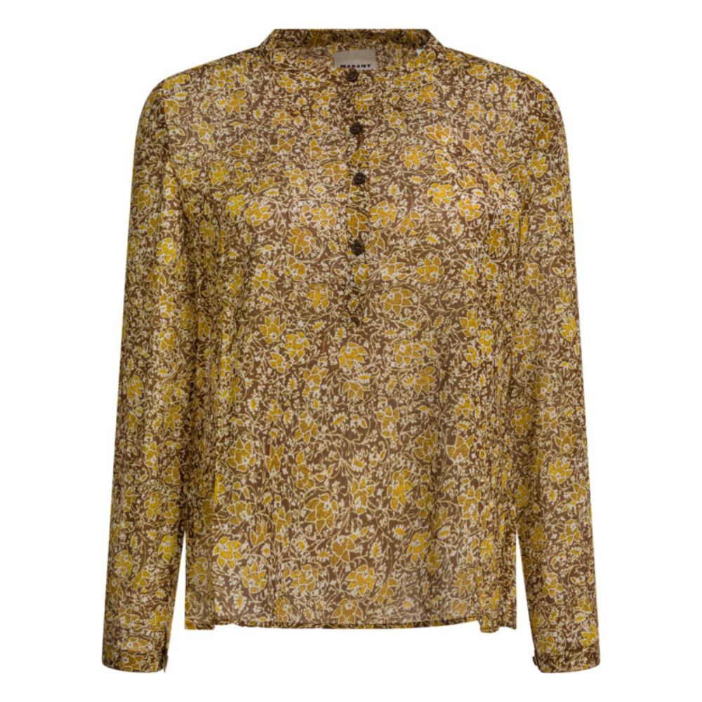 Sans titre (1000 x 1000 px) (86) MARANT ÉTOILE blouse en coton femme beige – Image 1