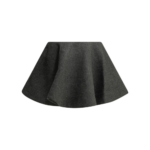 GANNI mini-jupe en laine femme grise