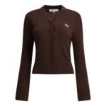 MAISON KITSUNÉ cardigan en laine femme marron