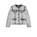 DIESEL veste en coton et lyocell femme grise