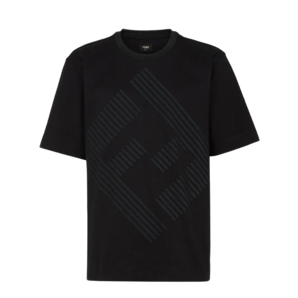 Sans titre (1000 x 1000 px) (92) FENDI t-shirt en coton oversize homme noir – Image 1