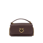PINKO pochette en cuir femme marron
