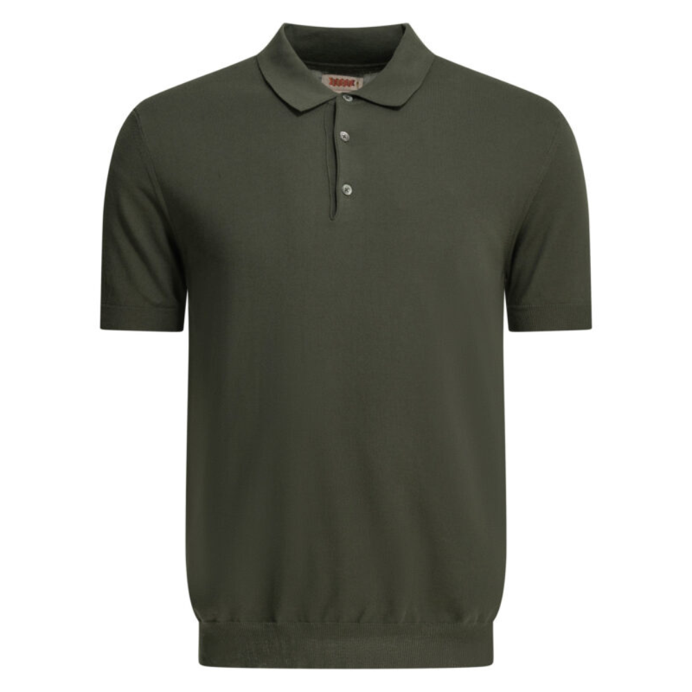 Sans titre (1000 x 1000 px) (94) BARACUTA polo en coton homme vert – Image 1