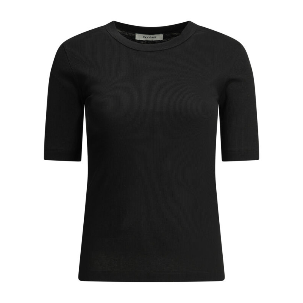 Sans titre (1000 x 1000 px) (95) IVY OAK t-shirt en coton femme noir – Image 1