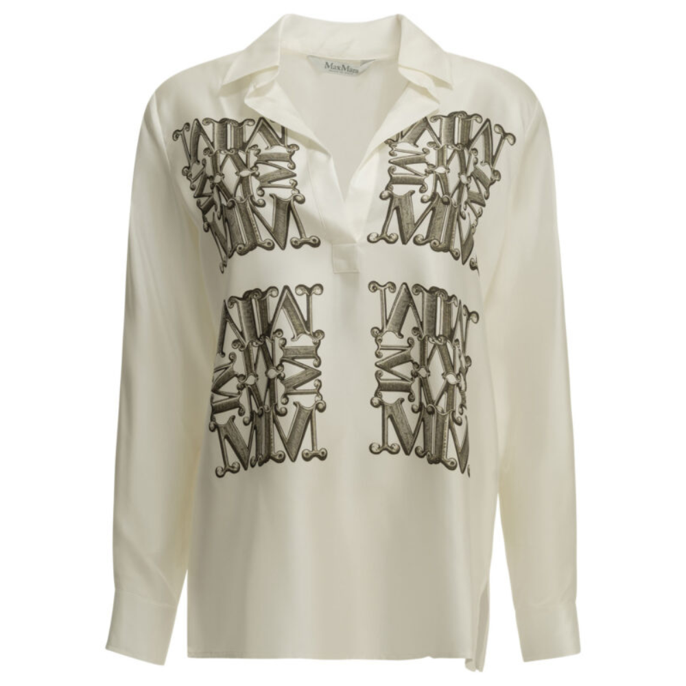 Sans titre (1000 x 1000 px) (96) MAX MARA chemise en soie femme blanc – Image 1