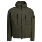 STONE ISLAND veste en coton homme verte