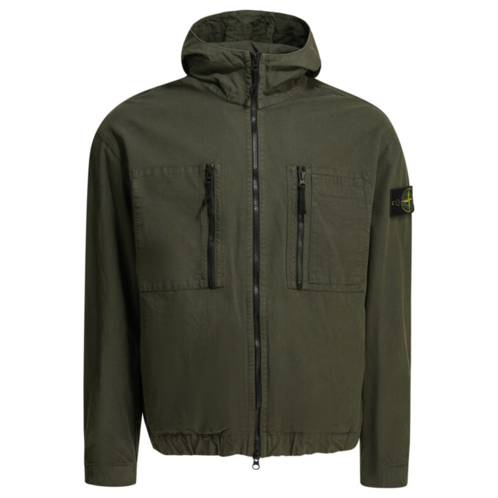 Sans titre (1000 x 1000 px) (96) STONE ISLAND veste en coton homme verte – Image 1