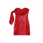 GIVENCHY robe bustier en cuir femme rouge