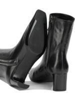 ALLUMINIO bottes en cuir femme noires – Image 5