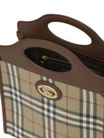 BURBERRY sac à main en coton et cuir femme beige – Image 5