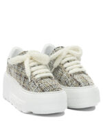CASADEI baskets en tissu et cuir femme blanches – Image 2