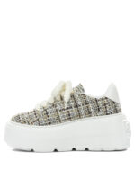 CASADEI baskets en tissu et cuir femme blanches – Image 3