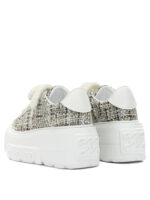 CASADEI baskets en tissu et cuir femme blanches – Image 4