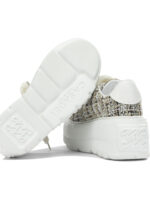 CASADEI baskets en tissu et cuir femme blanches – Image 5