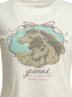 GANNI t-shirt en coton femme blanc – Image 3