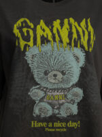 GANNI t-shirt en coton femme noir – Image 3