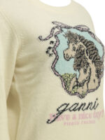 GANNI pull col en maille femme blanc – Image 4
