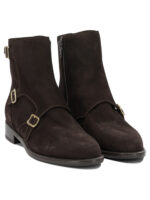 MARETTO bottes en daim et cuir femme marron – Image 2