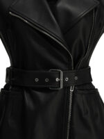 MAX MARA SPORTMAX veste en cuir femme noir – Image 3