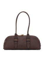 PINKO sac porté épaule en cuir femme marron – Image 3