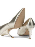 PINKO chaussures à talons en cuir femme dorées – Image 5