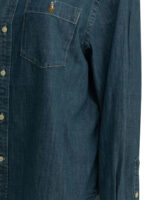 POLO RALPH LAUREN chemise oversize en coton femme bleue – Image 4